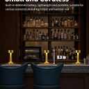 2 x PUSU Cordless LED Gold Small Table Lamps Set of 2, Portable Rechargeable 4000mAh Battery Operated Desk Lamp, 3 Color Stepless Dimming for Kids, Restaurant, Bedside, Outdoor, Bar, Night Light, Gift