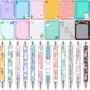24 Pcs Llama Sticky Notes with Pens Alpaca Themed Gifts Party Favors Cute Notepad Memo Notes Pads Black Ink Ballpoint Pen for Llama Lover Women Christmas Gifts Office School Students Teacher Supplies
