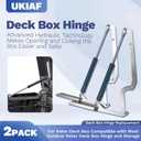 2 Pack Keter Deck Box Hinge Replacement for Keter Outdoor Storage Box Replacement Hinges Including Screws