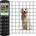 Gisafai 16 Gauge Galvanized Welded Wire Fence 3 ft x 100 ft PVC Coated Hardware Cloth, 2.36" x 2.36" Mesh, Heavy Duty Garden Fencing Roll for Chicken, Dog Yard, Deer Cattle & Animal Protection(Black)