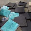 Patiojoy 3PCS Patio Rattan Furniture Set Conversation Sofa Cushioned Turquoise