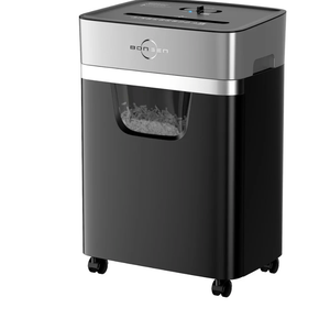 bonsaii 40-Minute Paper Shredder, 14-Sheet Cross-Cut Shredder for Office Heavy Duty, Shreds CDs/Credit Card/Staple/Clip with 4 Casters(Upgrade)