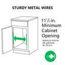 LOVKIT Under Sink Organizer（11.18" W X15 D） Pull Out Cabinet Organizer For Cleaning Supplies, Under Sink Slide Out Cleaning Caddy, Under Kitchen Bathroom Sink Organizer