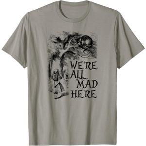We're All mad here Alice in Wonderland T-Shirt, Size L