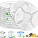 Cat Water Fountain Filter, 12 Pcs Replacement Cat Fountain Filters Dia is 5", 3-Filtration System Round Carbon Cats Filters Compatible with 81oz/2.4L Round Automatic Pet Fountain Water Dispenser