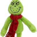 RELIGES 10" Green Christmas Monster Plush Toy  Soft Christmas Stuffed Animal Doll for Boys and Girls, Perfect for Christmas Decorations and Gifts (Red-B)