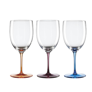 Oneida Bottoms Up Wine Glasses, Set of 3, 3 Count, Multi