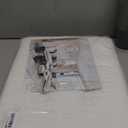 Storage Ottoman Foot Stool,Faux Teddy Tufted Foot Rest, Space Saver Chair with Storage,Ergonomic Stool for Bedroom/Living Room/Desk/Office (White, 17" D x 13" W x 13" H)