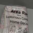 Lahome Pink Boho Area Rug, 8x10 Washable Rugs for Bedroom Girls Living Room, Soft Blush Floral Non Slip Pastel Thin Floor Carpet for Classroom Playroom Home Decor