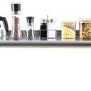 Stainless Steel Shelf 12"x48", Space-Saving Wall Mounted Shelving, 320lb Heavy Duty Steel Shelves with Easy-Clean Surface for Kitchen, Restaurant, Bar, Hotel (Commercial & Home Use)