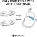 2 Packs Replacement Cushion for Airfit N30i(M), 2 Packs Old Version Curved Nasal Cradle Cushion Compatible with N30i, Soft & Comfortable Great-Value Supplies by Medihealer, M