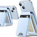 ESR Magnetic Wallet, Compatible with MagSafe Wallet with Adjustable Stand, for iPhone 17/16/15/14/13/12 Series, Not for iPhone 13/12 mini, 3 Card Holder, Vegan Leather, Blue