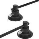Sneatup Suction Cup Extendable 17-29" Stainless Steel Towel Bar (Matte Black)