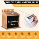 Suggestion Box with Slot and Lock - with 100 Suggestion Cards Ballot, Donation, Comment Drop Box for Church, Office, Wedding - Wall Mount/Countertop