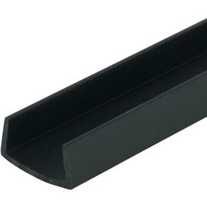 Outwater Plastics Black 3/4'' Styrene Plastic U-Channel/C-Channel 36 Inch Lengths (Pack of 4)