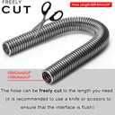 Hypertune 24" Stainless Steel Radiator Flexible Coolant Water Hose Kit W/Cap Clamp Silver