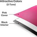 CRANBURY Small Photo Album 5x7 (Pink), 2-Pack Plastic Photo Book, 24 Pockets Show 48 Pictures, Mini Picture Binder with Customizable Album Cover, 5 x 7 Clear Sleeves