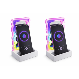 2 PCs Phone Holder Wavy Led Light & Mirror