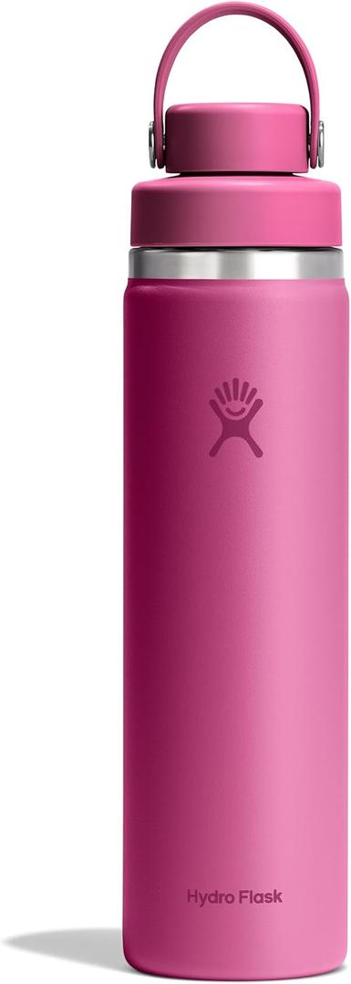 Hydro Flask Water Bottle - Insulated Stainless Steel - Wide Mouth Chug Lid, Non Spill, Leakproof in 24 Oz Reef Pink