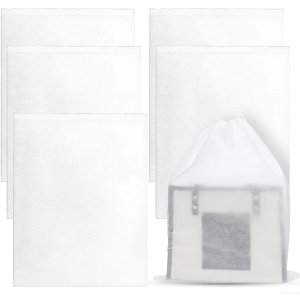 Lusofie 6 Pcs Dust Bags for Handbags - Non-Woven Drawstring Purse Storage Bags, Dust-Proof Covers for Purses, Boots & Shoes - Travel Organizer for Luggage, Closet Storage (15.7 x 19.5 Inch)