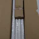 White Curtain Rods for Windows 72 to 144 Inch(6-12 Feet),1" Diameter Rods with Modern Style End Cap Finials,Size:36-144 Inch