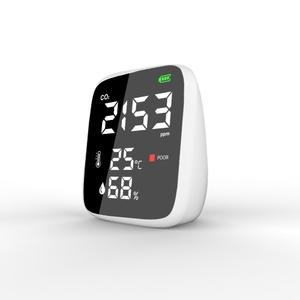 5-in-1 CO2 Carbon Dioxide Detector, Dienmern Portable Air Quality Monitor Indoor, 1600mAh Powerful Battery CO2 Monitor for CO2TempHumidity, LED Display CO2 Detector for Travel Office Home Grow Tents