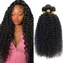 Curly Bundles Human Hair Kinky Curly Bundles 22 24 26 Inch 3 Bundles Unprocessed Virgin Double Weft 1b Bundle Hair Extensions
