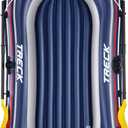 Bestway Hydro-Force Treck | One Man Inflatable Boat Raft, Rubber Dinghy with Heavy Duty Handles for 1 Person, with 1 Boat, 1 Pair of oars, 1 Foot Pump and a Repair Patch, Blue