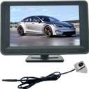 Blind Spot Camera with 5 BSD Monitor Kit, HD 1080P Monitor Side View Camera Kit, Door Tape Mounted Blind Spot Cam Silver