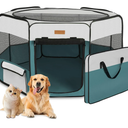 Dog Playpen, Portable Pet Play Pen for Cat, Puppies, Rabbits, Chickens, Foldable Large-Capacity Pet Tent for Indoor/Outdoor Travel Camping Blue