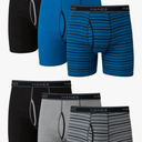 Hanes mens Underwear Boxer Briefs Pack, Cool & Breathable Cotton Moisture-wicking Underwear for Men, No Ride Up,M