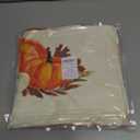 7COLORROOM Set of 2 Orange and White Buffalo Check Plaid Throw Pillow Covers Farmhouse Decor Happy Fall Harvest Pumpkin Rectangular/Waist Cushion Cover Thanksgiving Autumn Home Pillowcases 12" x 20"