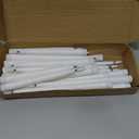 Rossesay 24 Pcs Flameless LED Taper Candles Battery Operated Candles 8.58'', 9.69'', 10.98'', 12.91'', 12.8'' Flameless Candlesticks Flickering for Halloween Christmas Church Wedding(White)