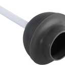 Clorox Toilet Plunger with Hideaway Holder Caddy Heavy-Duty Compact Design with Non-Skid Rubber Base for Bathroom Convenient Storage Toilet Unclogger, 6.5x19.5-Inch, White