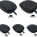 Solo Rear Passenger Seat for Harley Davidson Sportster X48 XL883 XL1200 72 2004-2019 Motorcycle Accessories Leather Pillion Cushion Pad (Black-B)