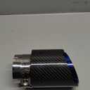 3-Inch Inlet 4-Inch Outlet Car Exhaust Tips Fit for 74-76 mm OD Carbon Fiber Tailpipe Exhaust Pipe Tail Need Height>5 Inch Width>5 Inch (Burnt)