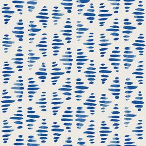 Blue and White Triangle Geometric Stripe Wallpaper 17.71"x118.1" Peel and Stick Wall Paper Waterproof Vinyl Matte Contact Paper for Cabinets Drawers Bookshelves