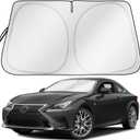 Windshield Sun Shade - Car Sun Shade with Storage Pouch, Foldable Sun Shade for Car Window Reflect UV Sun and Heat Fits Small Sedans, Mini SUVs, ect.-Medium (Medium - 55'' *31'')