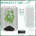 10 Packs 24"x 12" Large Wire Plant Protectors Wire Plant Cages Mesh Plant Cage Chicken Wire Cloche with Ground Stakes and Nylon Ties Protect Plants,Garden,Shrubs and Vegetables from Animals-30PCS