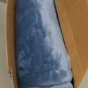 Bedsure Heated Blanket Throw Blanket - Fast Heating Electric Blanket, Soft Flannel Heated Throw with 4 Time Settings, 6 Heating Settings, Warm Gifts for Grandma (50x60 inches, Blue)