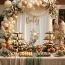 Wooden 4 Tier Cupcake Stand for 50 Cupcakes,Cupcake Holder,Cupcake Tower,Tiered Tray Stand for Birthday Bar Dcor Weddings,Parties Events, Dark Brown