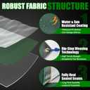 Tarp Waterproof 18x24Ft, Extra Thick 16 Mil Heavy Duty Tarp Cover, Tear & Fade Resistant, Outdoor Tarps with Brass Grommets and Reinforced Edges for Roof, Camping, Patio, Boat (Green/Silver)
