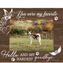Cat Dog Memorial 4x6 Picture Frame, Bereavement Sympathy Gifts for Loss of Loss of Dog Cat Photo Frame, Pet Loss Gifts, Pet Memorial Wooden Photo Picture Frames 184XW-XK-goodbye
