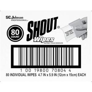 Shout Instant Stain Remover Towelette Wipes (80 count)