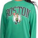 Ultra Game Womens Nba Official Extra Soft Fleece Distressed Oversized Pullover Sweatshirt (Large, Team Color)