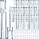 Patelai 30 Pieces Empty Lip Gloss Tubes 5 ml Transparent Lip Gloss Containers Clear Refillable Lipstick Container Lip Balm Bottles Eyelash Growth Liquid Tube Cosmetic Container with Rubber Stoppers