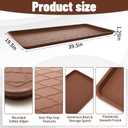 Geelin 1 Pack 40"x20" Extra Large Boot Tray, Long Shoe Mats, Brown