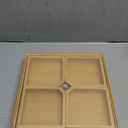 WUWEOT Bamboo Nut and Candy Serving Tray, Party Appetizer Platter Veggie Dish, Candy Bowl with Acrylic Lid & Removable Dividers for Party, Taco Dip Parties Platters & Chip Bowls