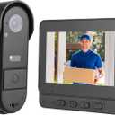 4.3 Inch IPS Screen Wireless Doorbell with Camera Outdoor IP65 Waterproof 1080P Wireless Doorbell Intercom Infrared Night Viewing 2 Way Intercom for Home Office Villa Apartment