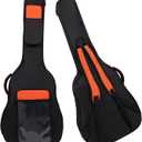 Acoustic Guitar Gig Bag Fits 40/41/42 Inch & 12-String Guitars, 0.5 Inch Thick Padded for Enhanced Protection, 600D Waterproof Soft Backpack Case with Neck Fixed Strap & Dual Shoulder Straps